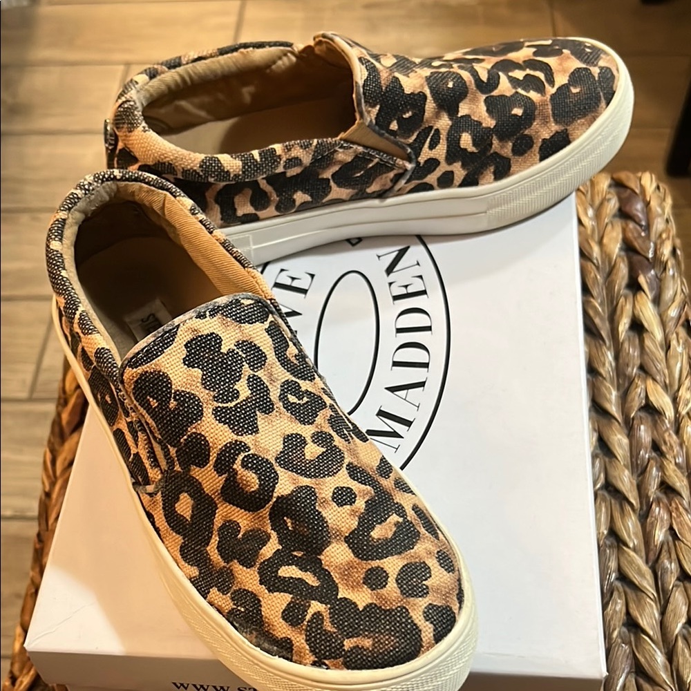 Steve Madden Leopard Print Slip-On Sneakers